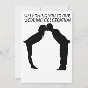 BREITE EINLADUNG KISSING COUPLE ART SILHOUETTE