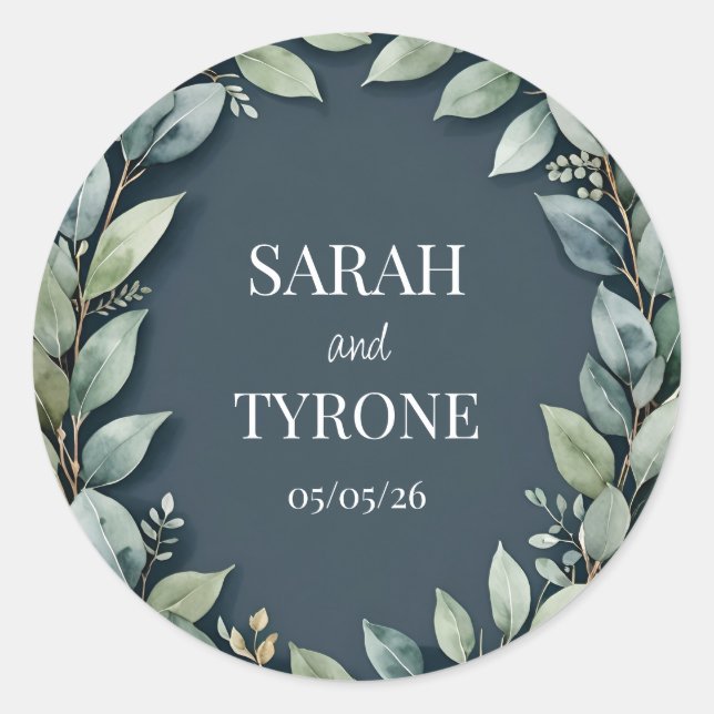 BREITE EUCALYPTUS-KRIMINALITÄT RUNDER AUFKLEBER (Vorderseite)