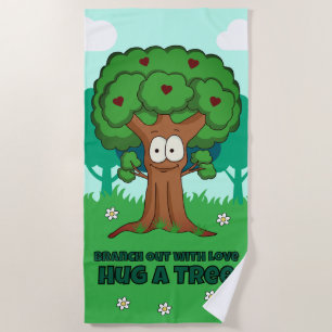 Breite Liebe aus Umarme einen Baum Strandtuch