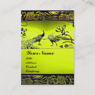 BREITE LIEBE VÖGEL, Schwarz-weiß, gelber Topaz Visitenkarte