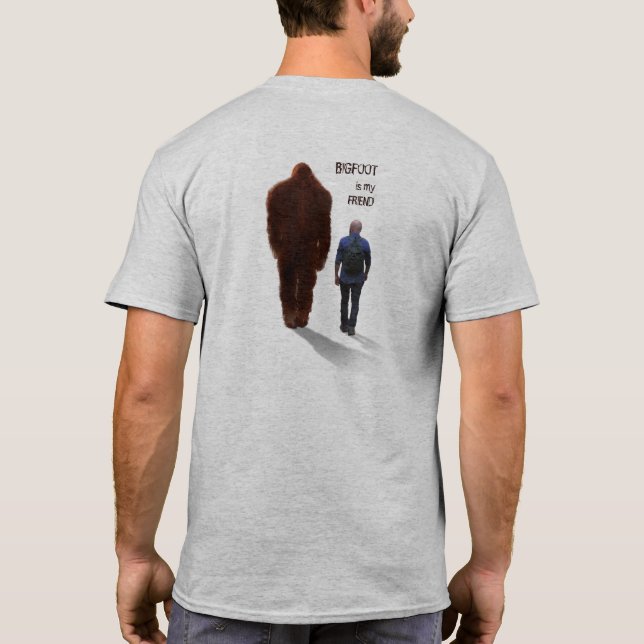 BREITE MIT BIGFOOT SASQUATCH - ICH WEISS 3 T-Shirt (Rückseite)