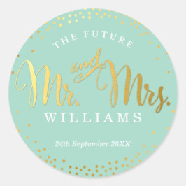 BREITE SIEGEL Stilvoll Mini-Süßigkeiten Minze Minz Runder Aufkleber