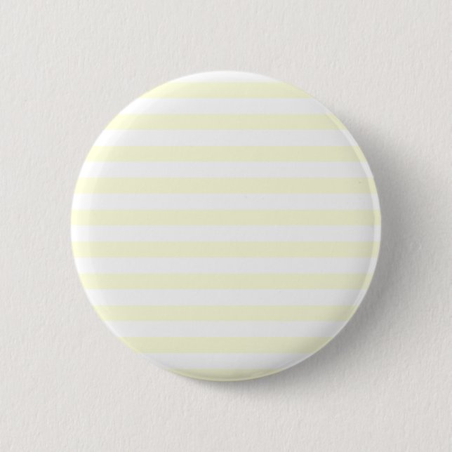 Breite Streifen - weiß und hellgelb Button (Vorderseite)