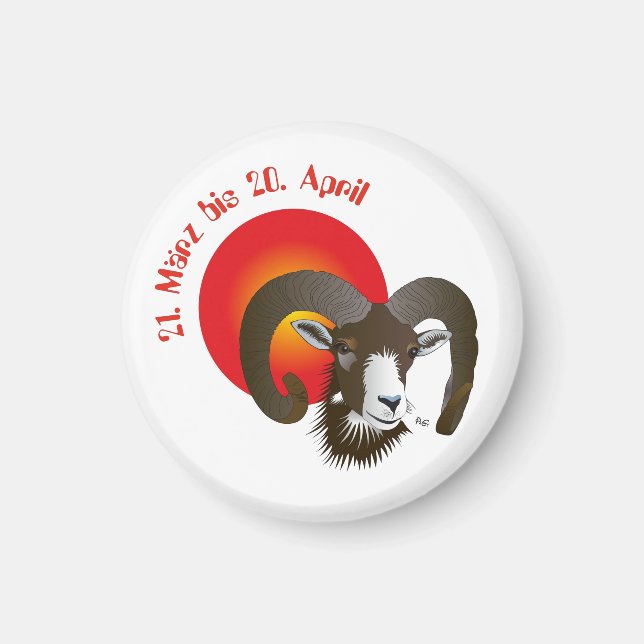 Breite - Tierkreiszeichen Magnet (Vorne)