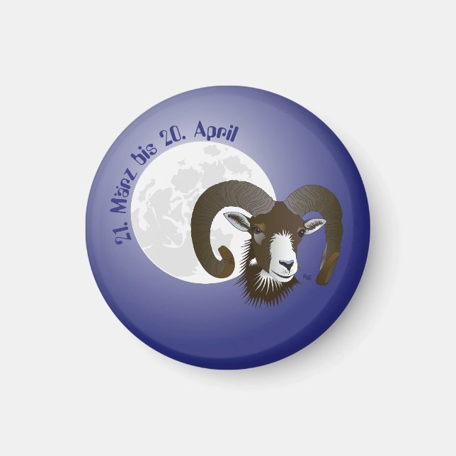 Breite - Tierkreiszeichen Magnet (Vorne)