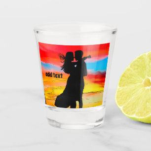 BREITE ZUSTOM-Shotbrille, Sunset Romantic Schnapsglas