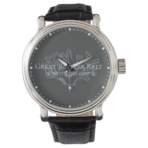 Breitengrad des Great Barrier Reef Armbanduhr