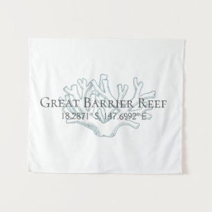 Breitengrad des Great Barrier Reef Wandteppich