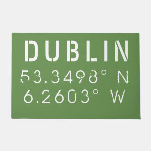 Breitengrad Dublin Fußmatte