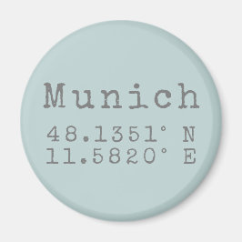 Breitengrad München und Längengrad Magnet