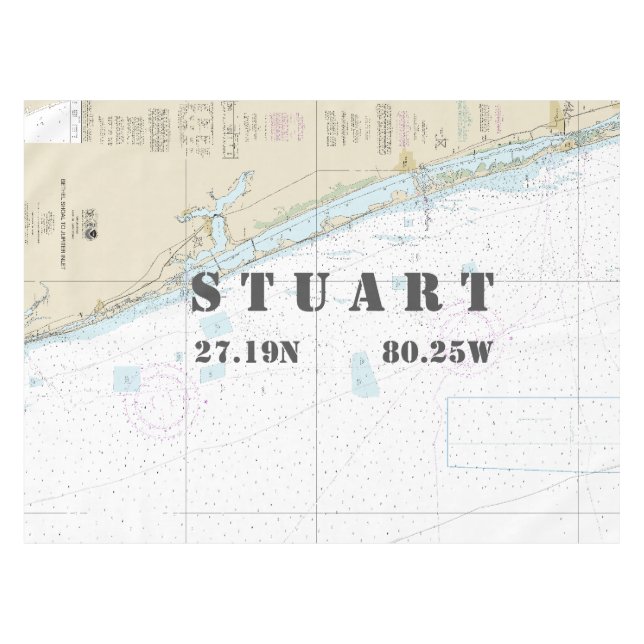 Breitengrad südost-Florida Tischdecke (Vorderseite (Horizontal))