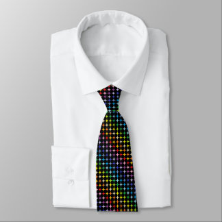 Breiter Bereich 4 Punkt Rainbow Stars Schwarz Krawatte