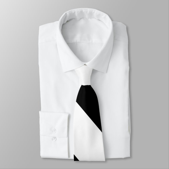 Breiter Hochschulschwarzweiss-streifen Krawatte (Gebunden)