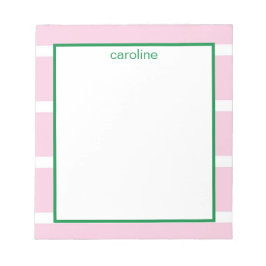 Breiter Streifen, hellrosa Notepad Notizblock