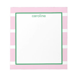 Breiter Streifen, hellrosa Notepad Notizblock