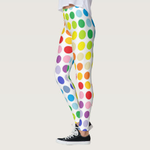 Breitere Spektrum-Regenbogen-Tupfen Leggings