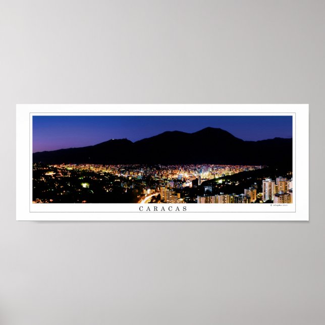 breites Panoramaposter des Berges Caracas Avila Poster (Vorne)