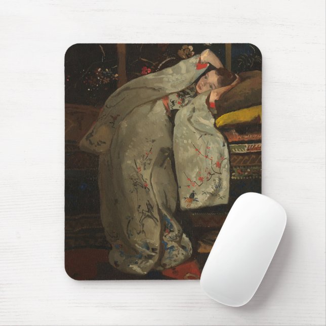 Breitner, Mädchen in einem weißen Kimono - 19. C.F Mousepad (Mit Mouse)