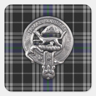 Breizh Wappen & Tartan National Breizh Quadratischer Aufkleber