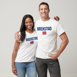 BREKSTAD Norwegische Flagge T-Shirt