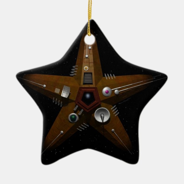Brell Stern 2 Keramik Ornament (Vorne)