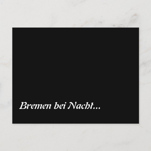 Bremen bei Nacht Postkarte (Vorderseite)