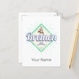 Bremen City Deutschland Retro Städtische Musiker V Feiertagspostkarte