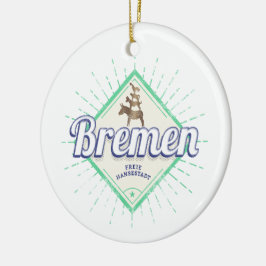 Bremen City Deutschland Retro Städtische Musiker V Keramik Ornament