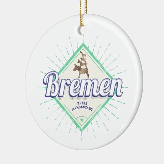 Bremen City Deutschland Retro Städtische Musiker V Keramik Ornament (Links)