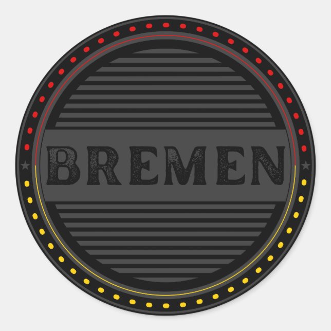 Bremen City Pride Emblem – Deutsche Identität Runder Aufkleber (Vorderseite)