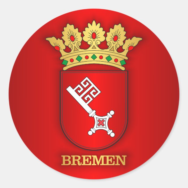 Bremen COA Runder Aufkleber (Vorderseite)