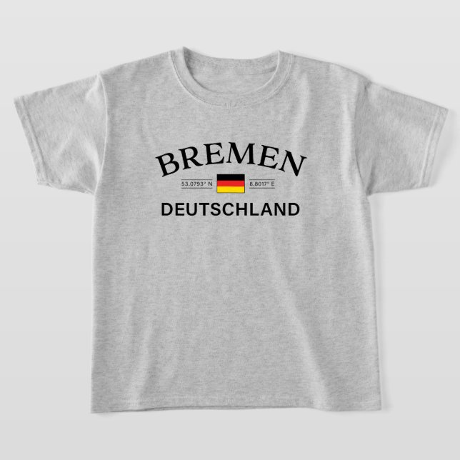 Bremen Deutschland koordiniert deutsche Kinder T-Shirt (Ablage )