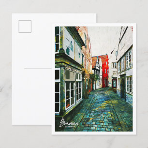 Bremen Deutschland Schöne Landschaft mit Ölfelsen Postkarte