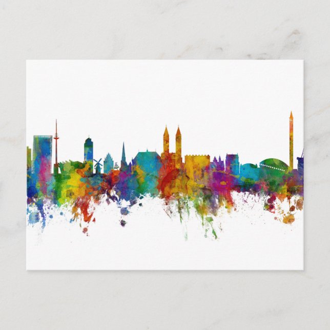 Bremen Deutschland Skyline Postkarte (Vorderseite)