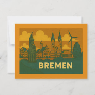 Bremen Deutschland Stadt Kunst Postkarte