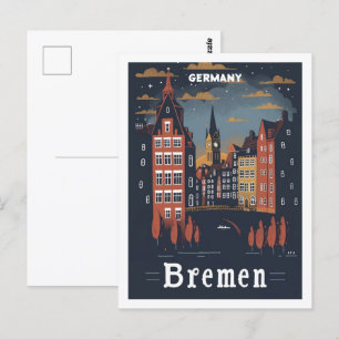 Bremen Deutschland Vintage Berühmter Reiseort Postkarte