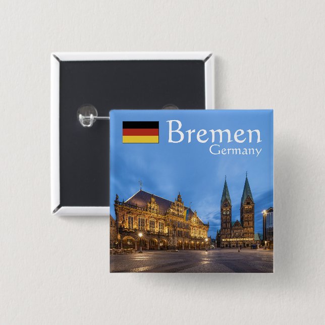 Bremen Germany Souvenir Button (Vorne & Hinten)