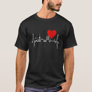 Bremen Skyline German Heartbeat Heart I Liebe Brem T-Shirt