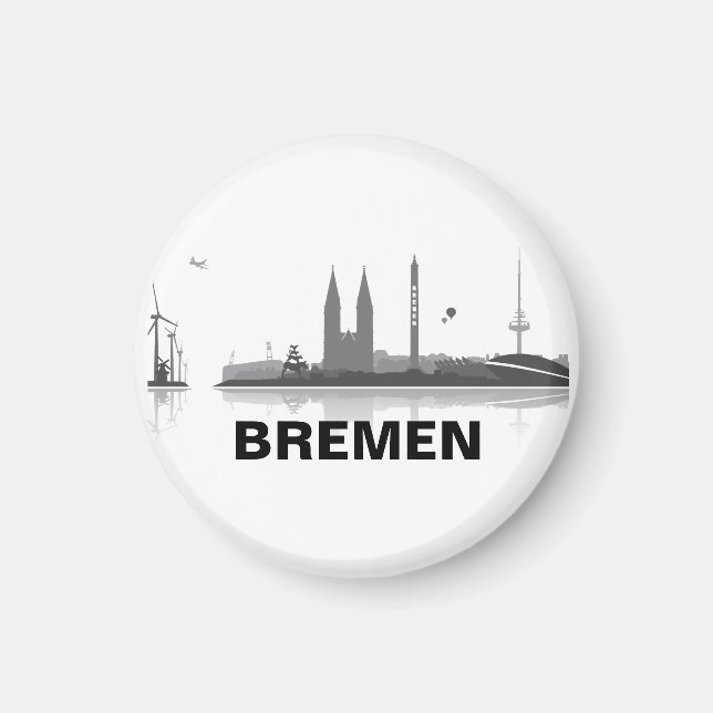 Bremen Skyline Kühlschrank Magnet (Vorne)