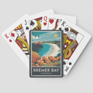 Bremer Bay Australia Illustration Travel Art Retro Spielkarten