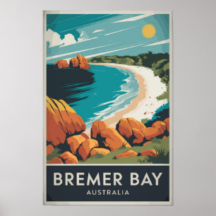 Bremer Bay Australien Illustration Reise Kunst Ret Poster
