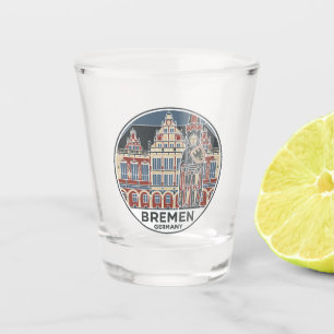 Bremer Rathaus und Roland Deutschland Schnapsglas