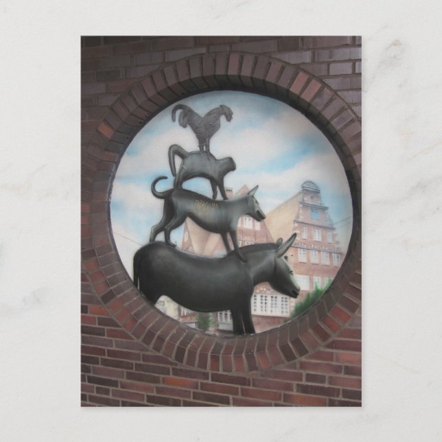 Bremer Stadtmusikanten Postkarte (Vorderseite)