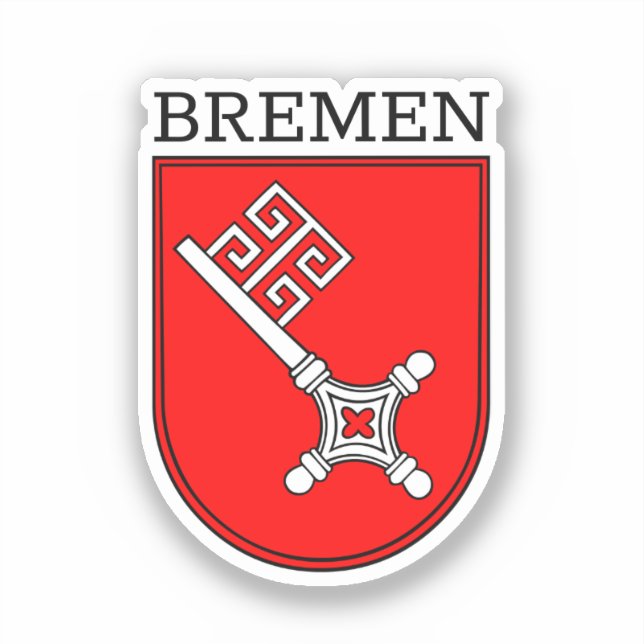 Bremer Wappen - Schaltfläche Aufkleber (Vorderseite)