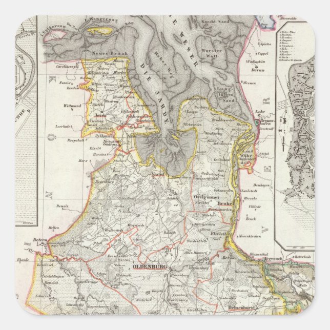 Bremerhaven Deutschland Quadratischer Aufkleber (Vorderseite)