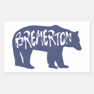 Bremerton Washington Bear Rechteckiger Aufkleber