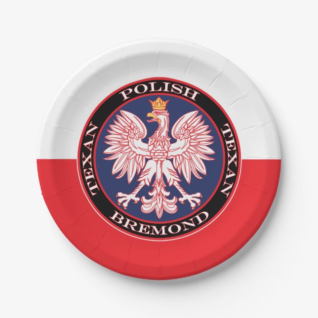 Bremond Round Polish Texan Pappteller (Vorderseite)