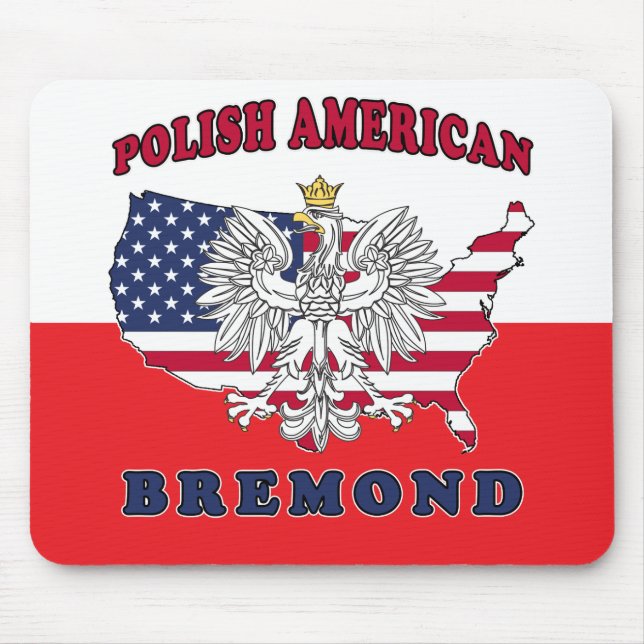 Bremond Texas Polnischer Amerikaner Mousepad (Vorne)
