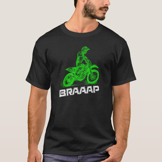 Bremse 2 Bremskraft Senden Sie es Motocross Schmut T-Shirt (Vorderseite)
