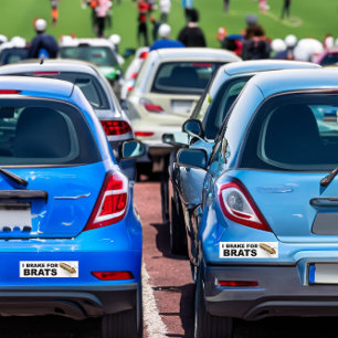 Bremse für Brats lustiges Sprichwort Wisconsin Bra Autoaufkleber